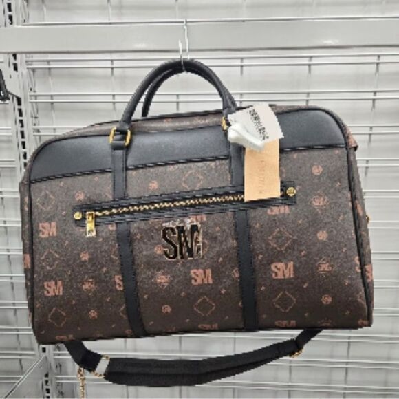 Steve Madden Unisex Brown/Black Duffle Weekender
Bag(NWT) - Picture 3 of 12